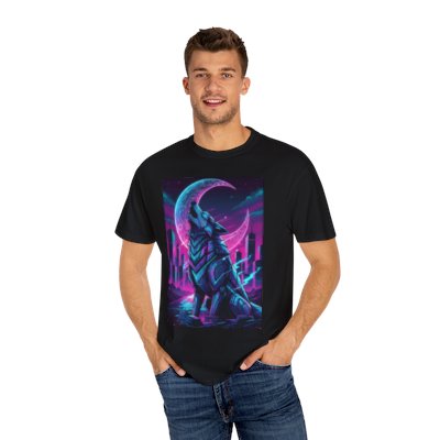 Cyberpunk Howling Wolf Unisex T-shirt